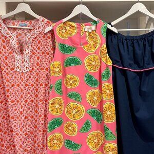 3 High End Sleeveless Summer Dresses + 3 Gold Necklaces
